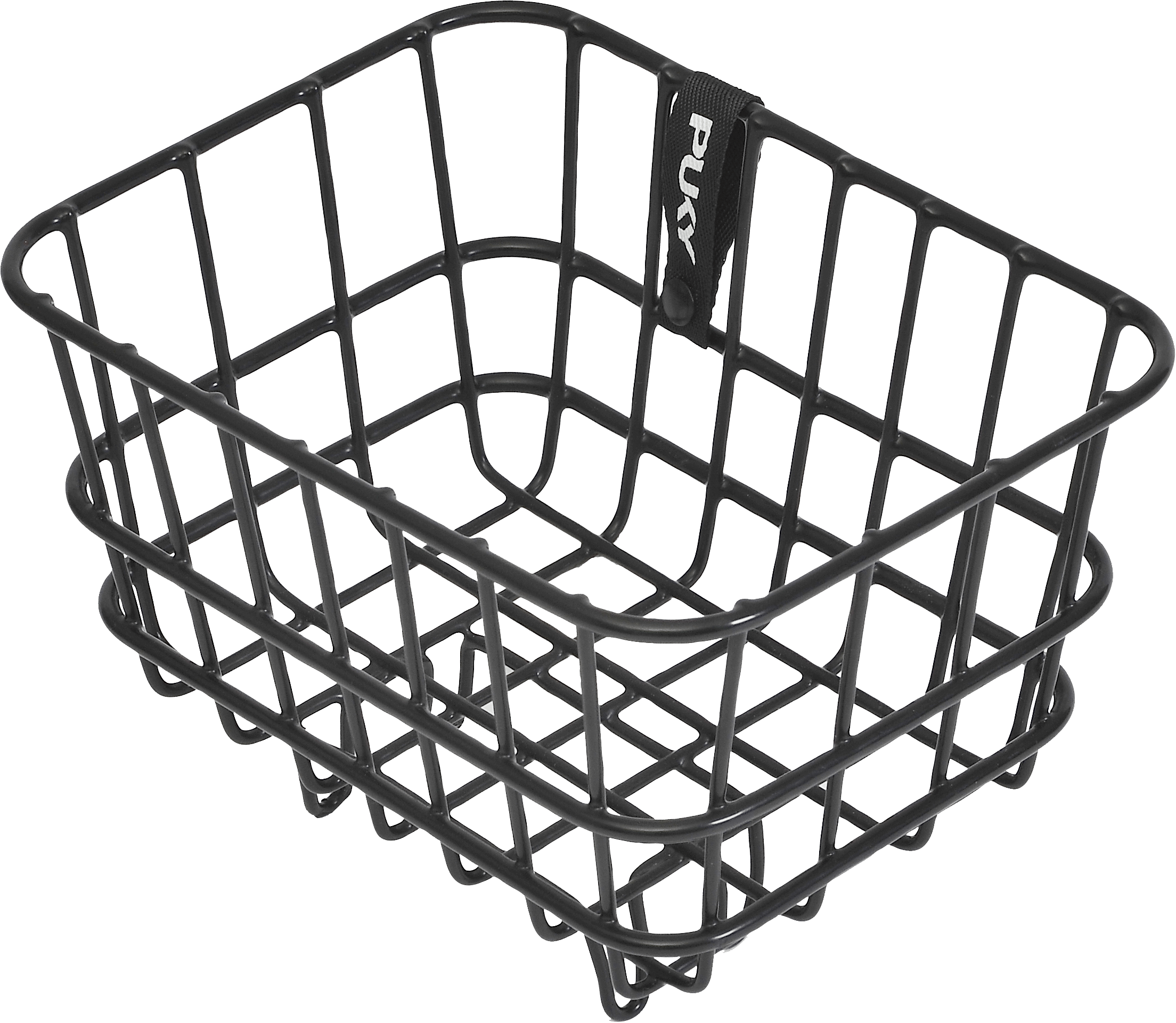 PUKY Chaos Container M är en svart, rektangulär korg av metalltråd med en liten tyglapp märkt "PUKY" på ovansidan.