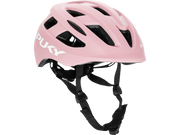 PUKY HELMET S från PUKY är en rosa hjälm med ventilationshål, svarta justerbara remmar och "PUKY" tryckt i vitt på sidan.